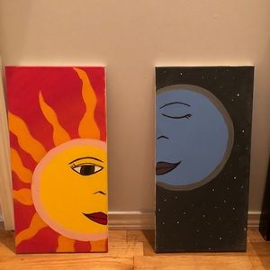 Sun and moon custom painting